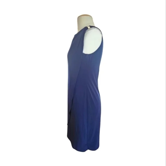 Jessica Simpson Navy Blue Satin Mini Dress - Picture 2 of 5